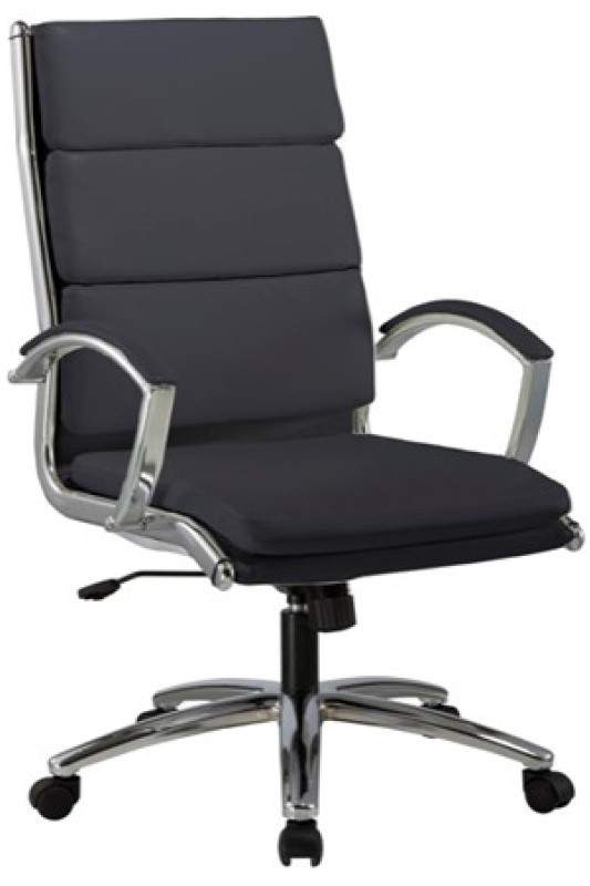 Black and Chrome Swivel Chair