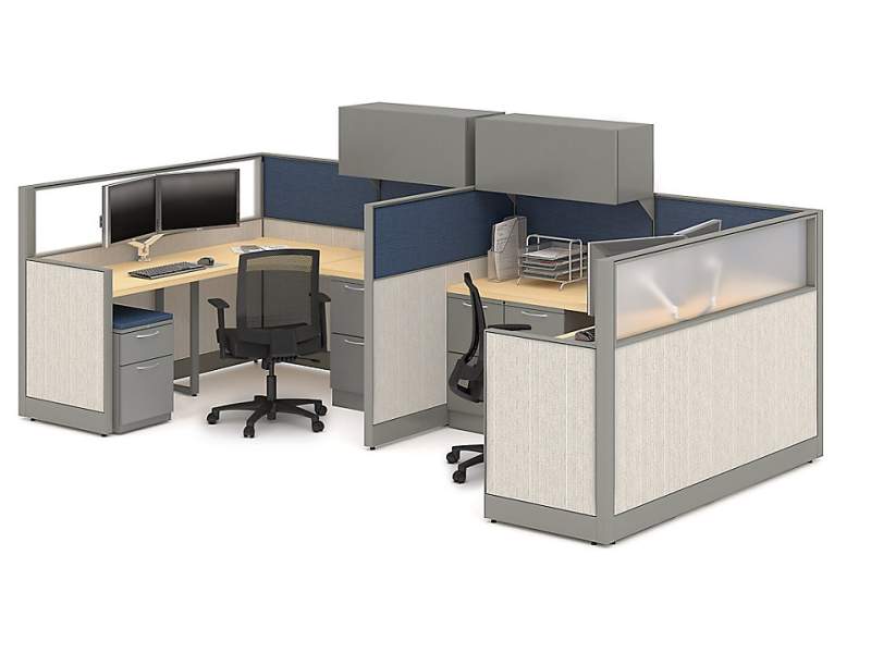 Two cubicles side by side